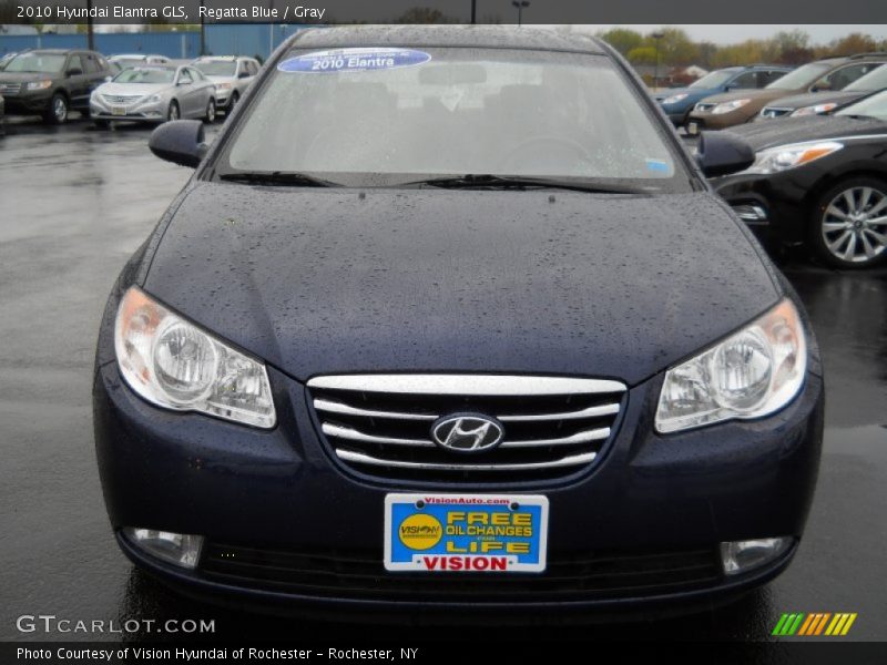 Regatta Blue / Gray 2010 Hyundai Elantra GLS