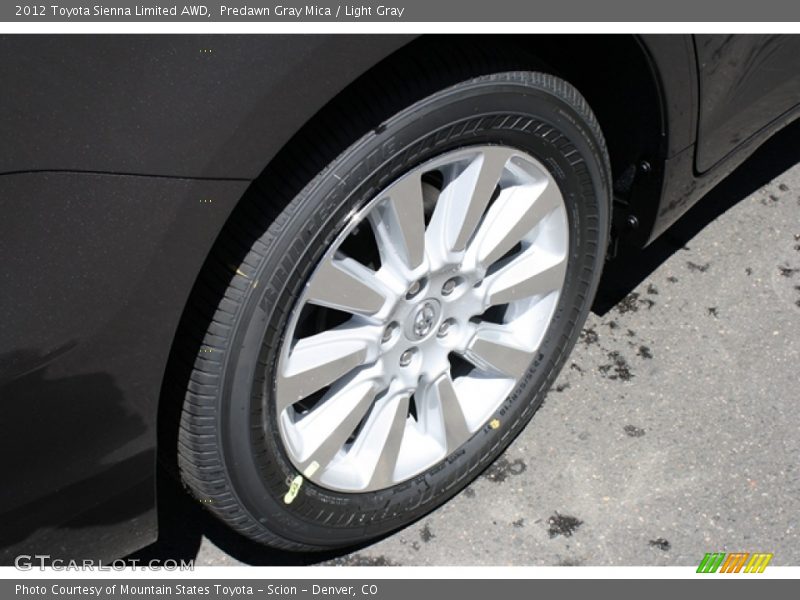 Predawn Gray Mica / Light Gray 2012 Toyota Sienna Limited AWD