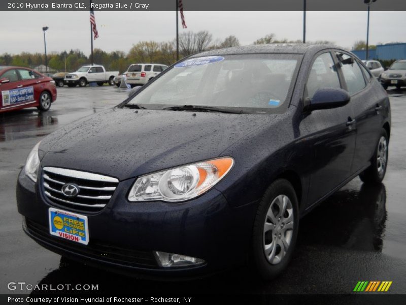 Regatta Blue / Gray 2010 Hyundai Elantra GLS