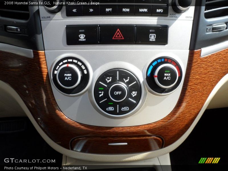 Natural Khaki Green / Beige 2008 Hyundai Santa Fe GLS
