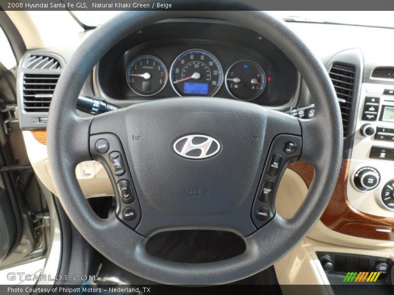 Natural Khaki Green / Beige 2008 Hyundai Santa Fe GLS