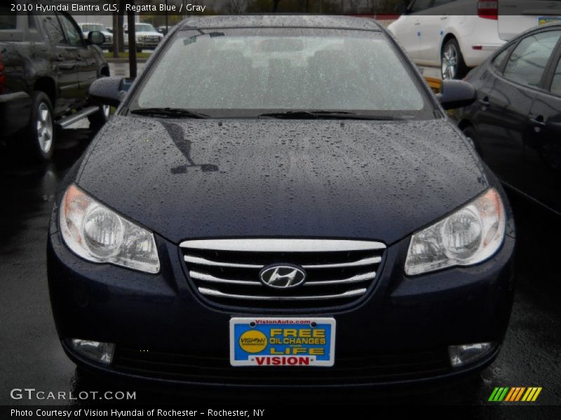 Regatta Blue / Gray 2010 Hyundai Elantra GLS