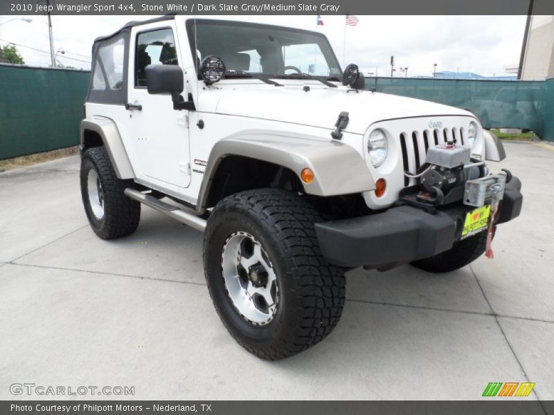 Stone White / Dark Slate Gray/Medium Slate Gray 2010 Jeep Wrangler Sport 4x4
