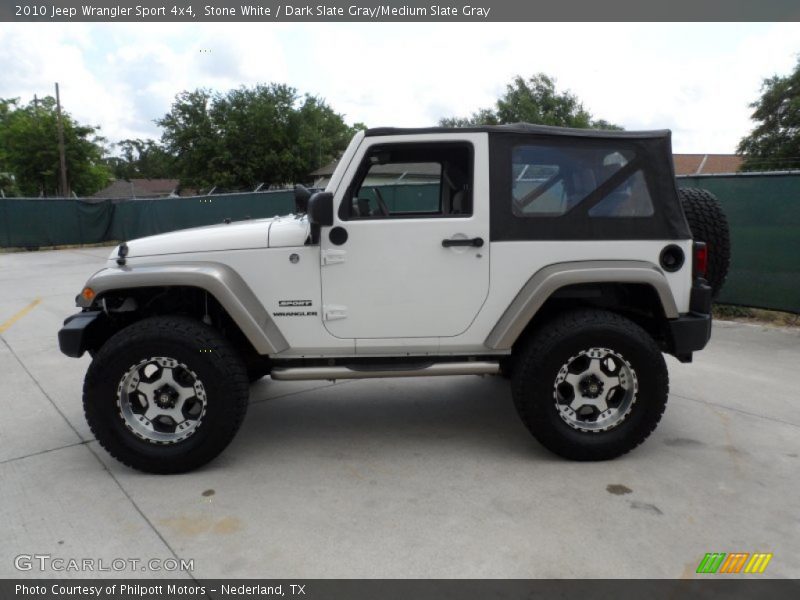 Stone White / Dark Slate Gray/Medium Slate Gray 2010 Jeep Wrangler Sport 4x4