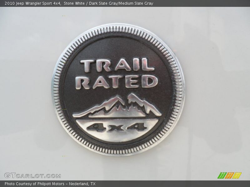 Stone White / Dark Slate Gray/Medium Slate Gray 2010 Jeep Wrangler Sport 4x4
