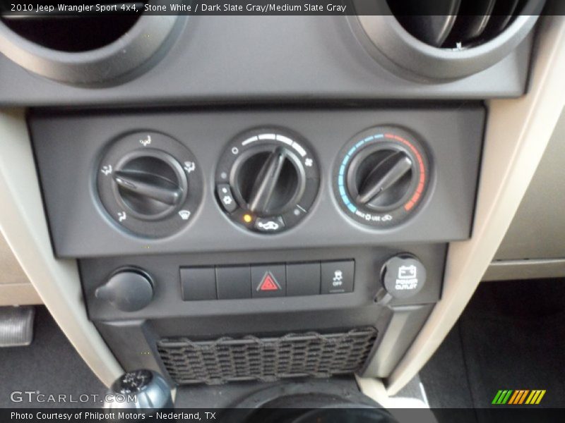 Stone White / Dark Slate Gray/Medium Slate Gray 2010 Jeep Wrangler Sport 4x4