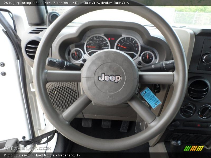 Stone White / Dark Slate Gray/Medium Slate Gray 2010 Jeep Wrangler Sport 4x4