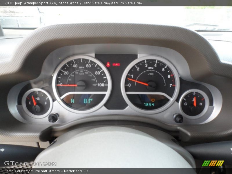 Stone White / Dark Slate Gray/Medium Slate Gray 2010 Jeep Wrangler Sport 4x4