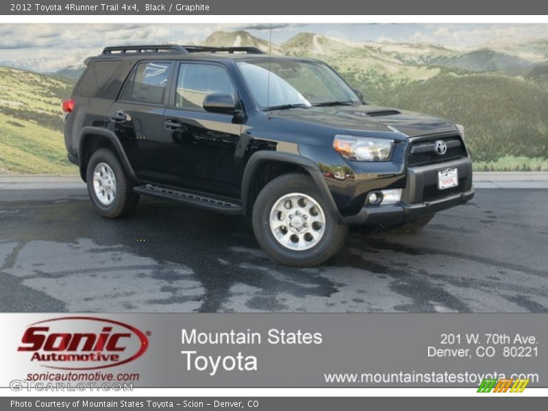 Black / Graphite 2012 Toyota 4Runner Trail 4x4
