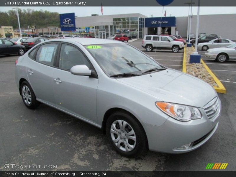 Liquid Silver / Gray 2010 Hyundai Elantra GLS