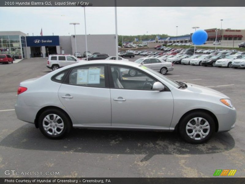 Liquid Silver / Gray 2010 Hyundai Elantra GLS