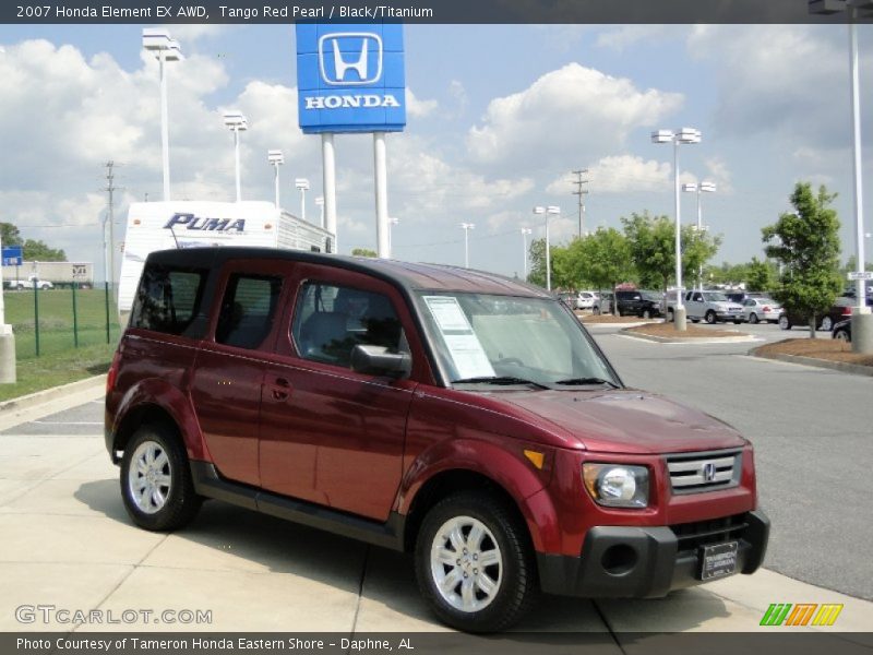 Tango Red Pearl / Black/Titanium 2007 Honda Element EX AWD