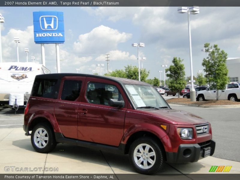 Tango Red Pearl / Black/Titanium 2007 Honda Element EX AWD