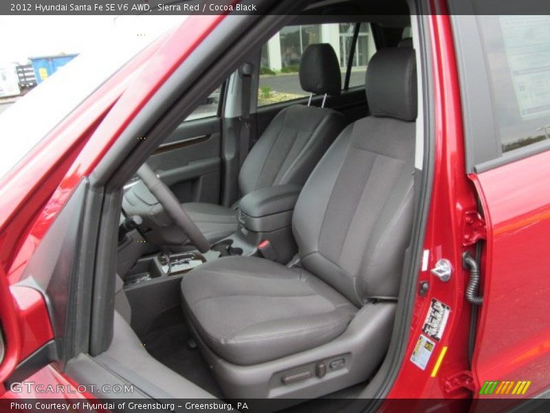 Sierra Red / Cocoa Black 2012 Hyundai Santa Fe SE V6 AWD