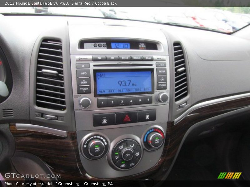 Sierra Red / Cocoa Black 2012 Hyundai Santa Fe SE V6 AWD