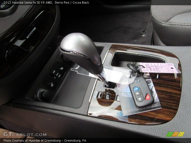 Sierra Red / Cocoa Black 2012 Hyundai Santa Fe SE V6 AWD