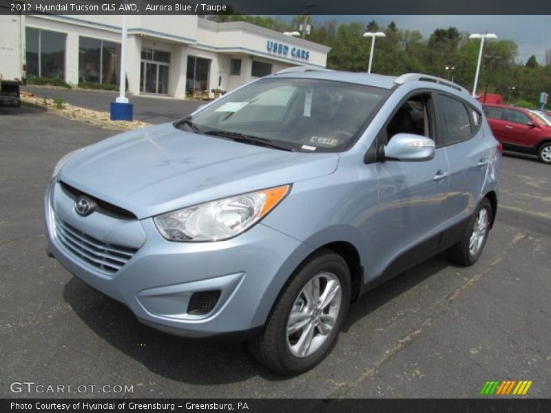Aurora Blue / Taupe 2012 Hyundai Tucson GLS AWD