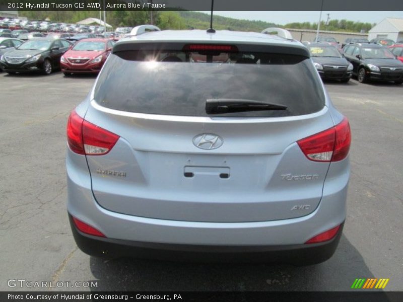 Aurora Blue / Taupe 2012 Hyundai Tucson GLS AWD