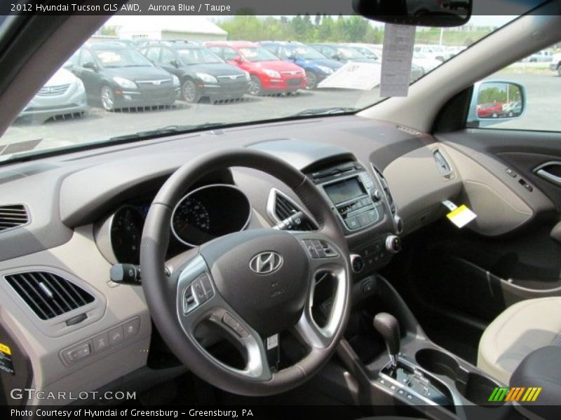 Aurora Blue / Taupe 2012 Hyundai Tucson GLS AWD