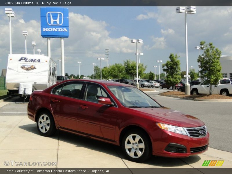 Ruby Red / Beige 2009 Kia Optima LX