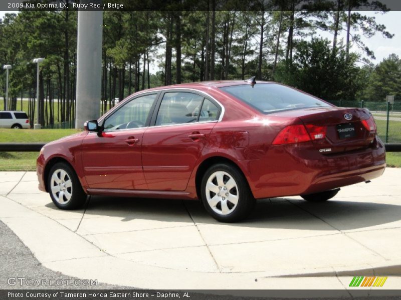 Ruby Red / Beige 2009 Kia Optima LX
