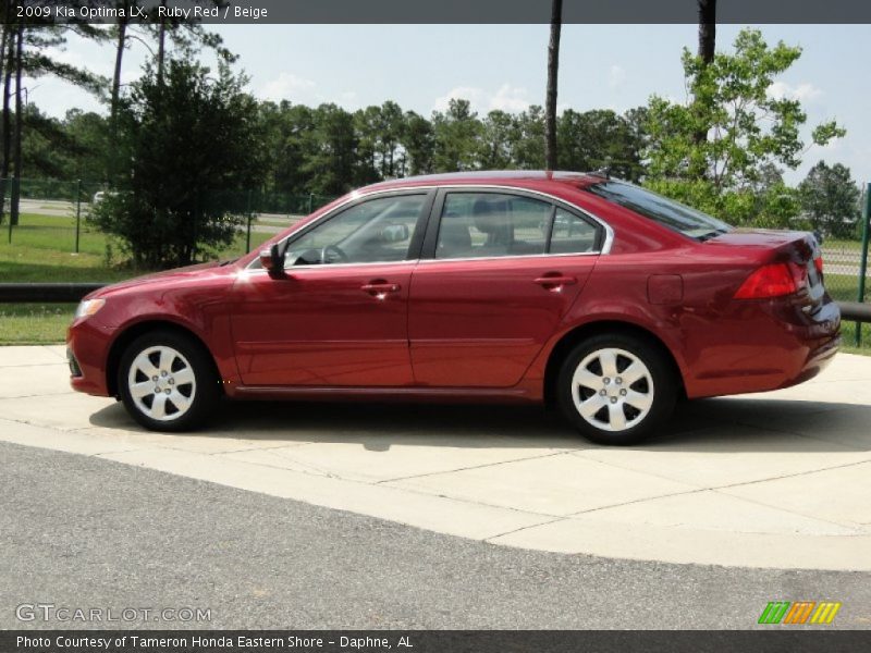 Ruby Red / Beige 2009 Kia Optima LX