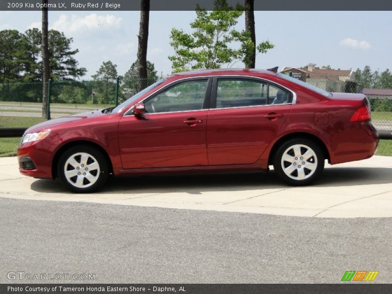 Ruby Red / Beige 2009 Kia Optima LX