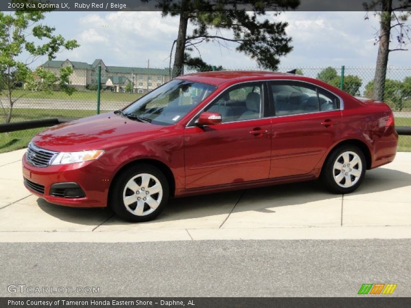 Ruby Red / Beige 2009 Kia Optima LX