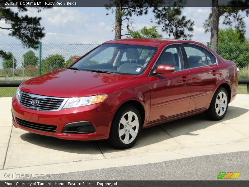 Ruby Red / Beige 2009 Kia Optima LX
