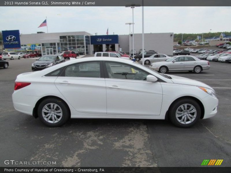 Shimmering White / Camel 2013 Hyundai Sonata GLS