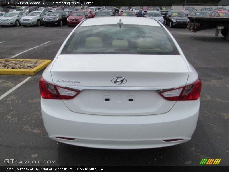 Shimmering White / Camel 2013 Hyundai Sonata GLS