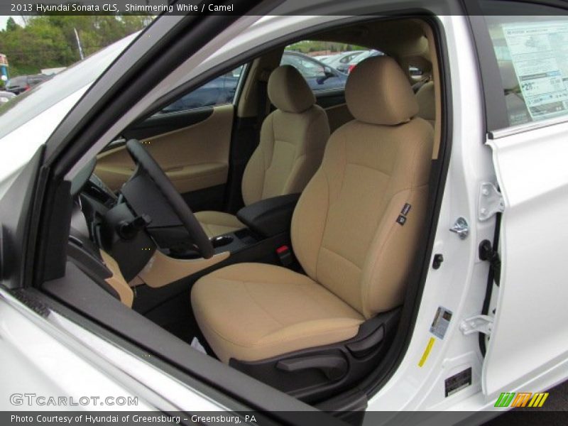Shimmering White / Camel 2013 Hyundai Sonata GLS