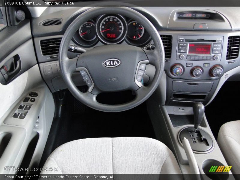 Ruby Red / Beige 2009 Kia Optima LX