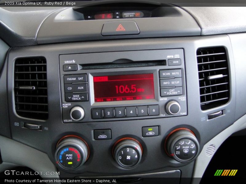 Ruby Red / Beige 2009 Kia Optima LX
