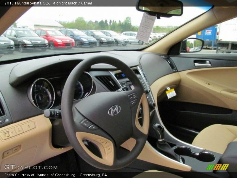 Midnight Black / Camel 2013 Hyundai Sonata GLS