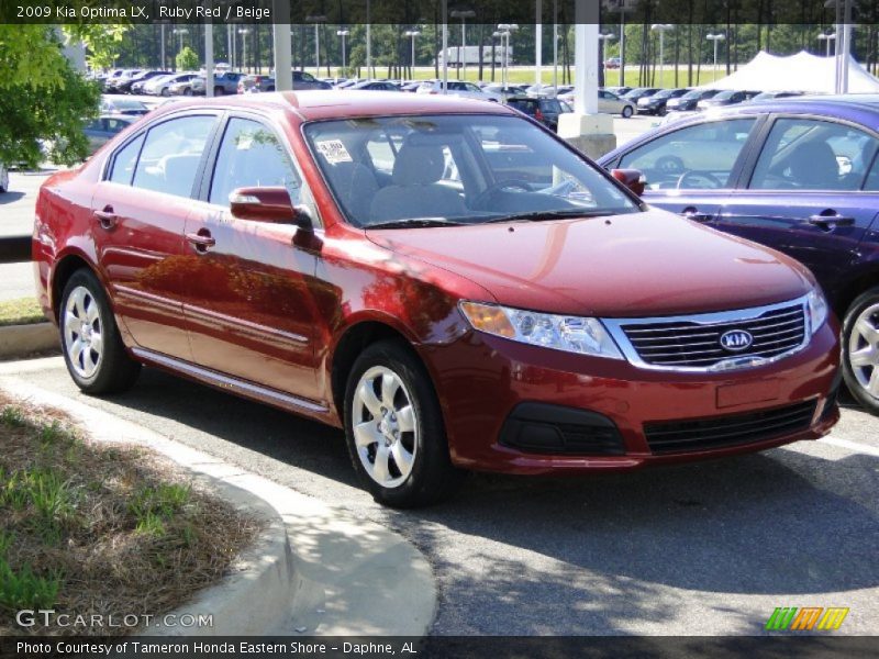 Ruby Red / Beige 2009 Kia Optima LX
