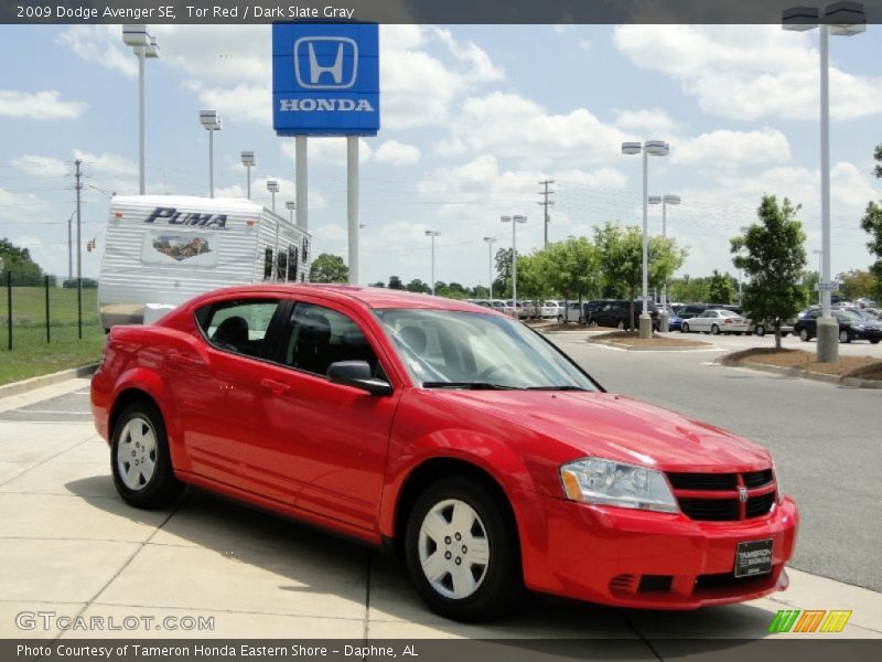 Tor Red / Dark Slate Gray 2009 Dodge Avenger SE
