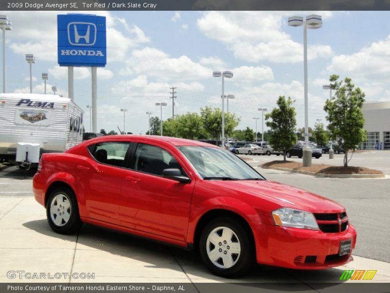 Tor Red / Dark Slate Gray 2009 Dodge Avenger SE