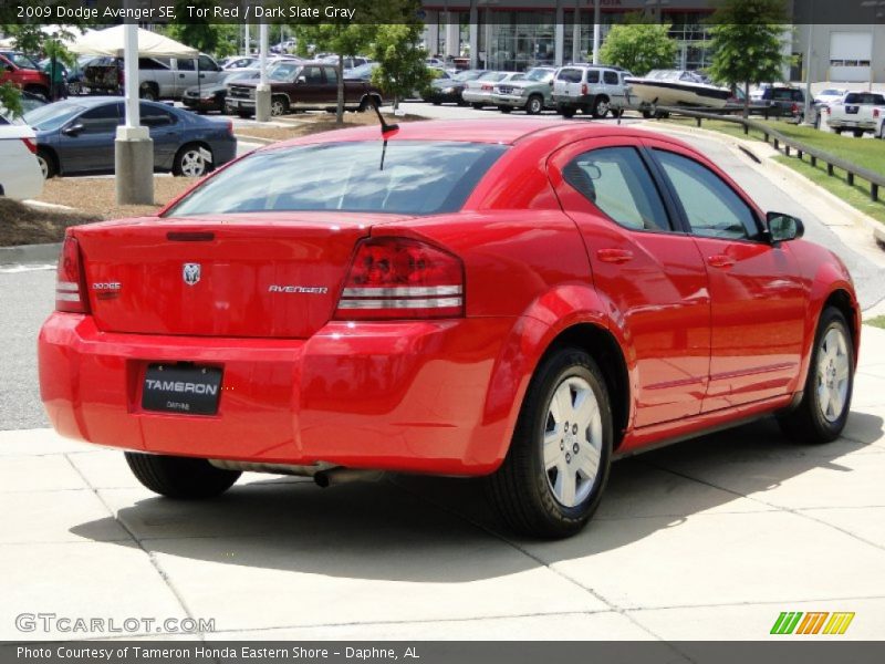 Tor Red / Dark Slate Gray 2009 Dodge Avenger SE