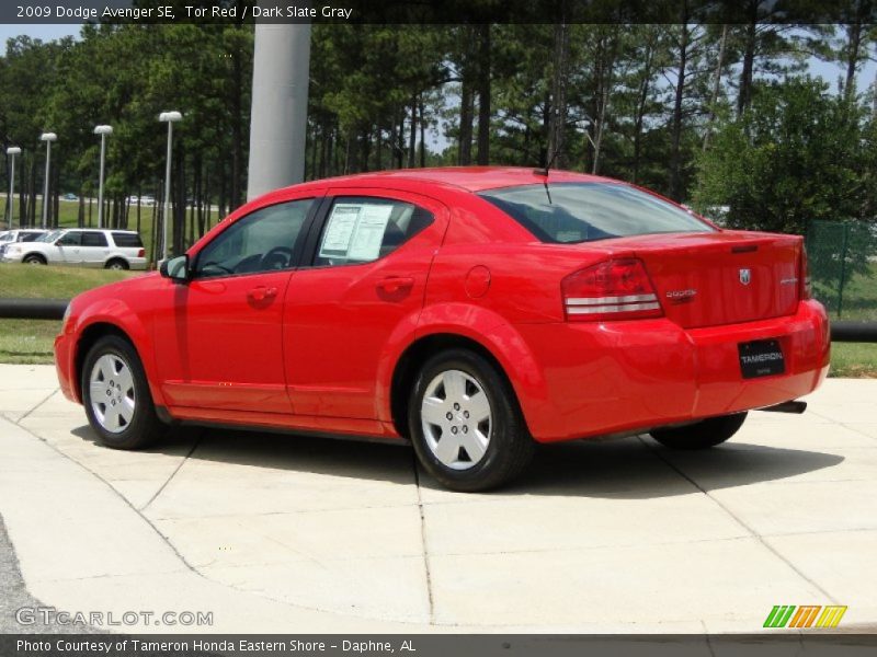 Tor Red / Dark Slate Gray 2009 Dodge Avenger SE