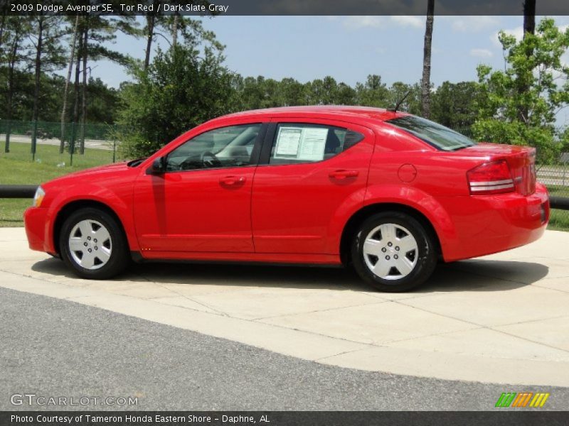 Tor Red / Dark Slate Gray 2009 Dodge Avenger SE