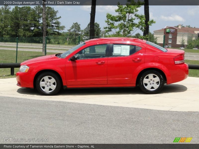 Tor Red / Dark Slate Gray 2009 Dodge Avenger SE
