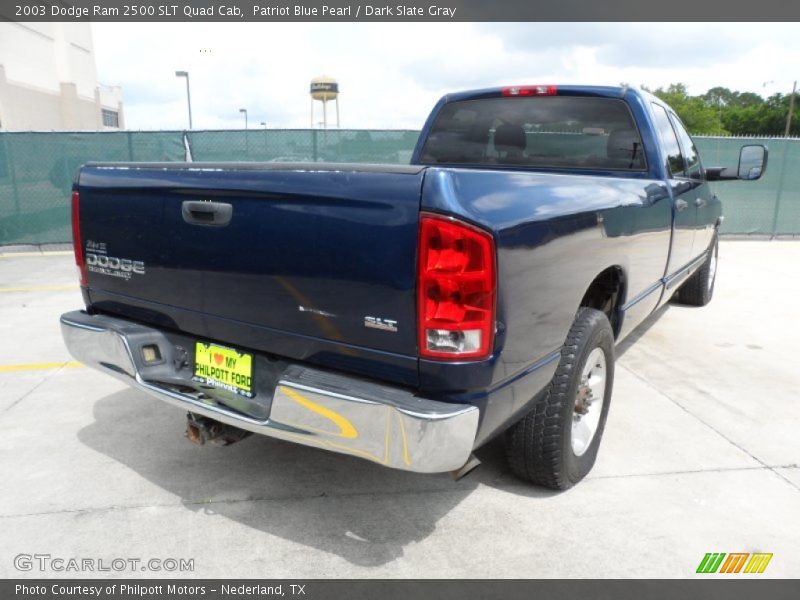 Patriot Blue Pearl / Dark Slate Gray 2003 Dodge Ram 2500 SLT Quad Cab