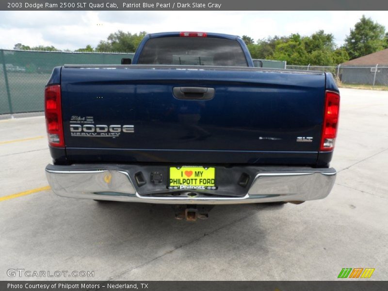 Patriot Blue Pearl / Dark Slate Gray 2003 Dodge Ram 2500 SLT Quad Cab