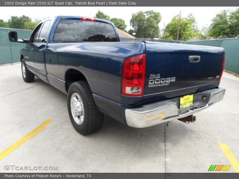 Patriot Blue Pearl / Dark Slate Gray 2003 Dodge Ram 2500 SLT Quad Cab