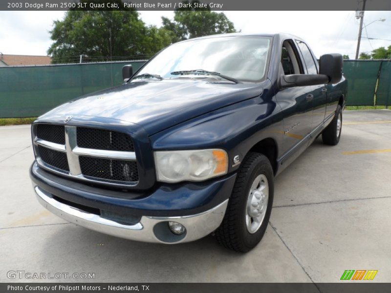 Patriot Blue Pearl / Dark Slate Gray 2003 Dodge Ram 2500 SLT Quad Cab