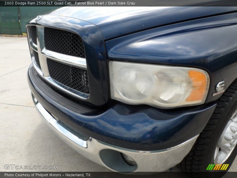 Patriot Blue Pearl / Dark Slate Gray 2003 Dodge Ram 2500 SLT Quad Cab
