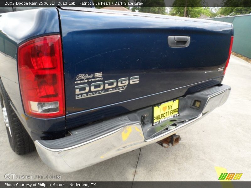 Patriot Blue Pearl / Dark Slate Gray 2003 Dodge Ram 2500 SLT Quad Cab
