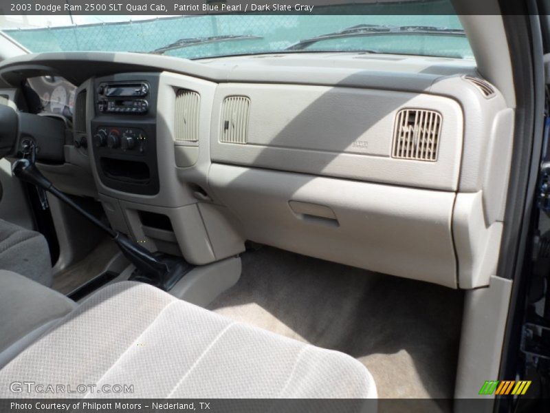 Patriot Blue Pearl / Dark Slate Gray 2003 Dodge Ram 2500 SLT Quad Cab