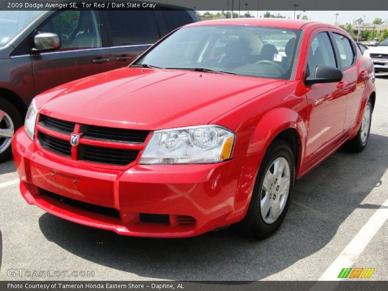 Tor Red / Dark Slate Gray 2009 Dodge Avenger SE